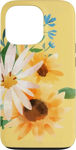Miniatura 10 de iPhone 16 Yellow Sunflower Vintage Flower Petals Case
