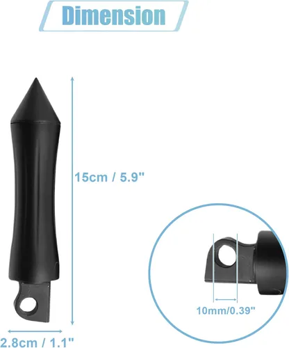 Miniatura 2 de F FIERCE CYCLE 1 par de aleación de aluminio de 0.394 in de la motocicleta Rearsets trasero conjunto reposapiés Peg Bike Bicicleta Ciclismo Negro