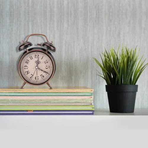 Miniatura 8 de AUNMAS Reloj despertador vintage, alarma de campana doble con esfera luminosa brillante, gestión de tiempo de noche retro para adultos con sueño