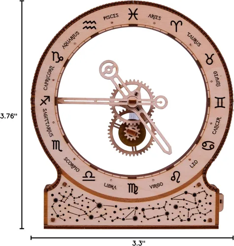 Miniatura 8 de Wood Trick Reloj cinético moderno, rompecabezas de madera 3D para niños y adultos, diseño estético de mecanismo mágico, kits de modelos de bricolaje