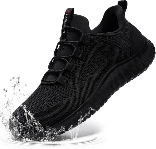 LARNMERN Zapatos antideslizantes impermeables para hombre, zapatos deportivos de servicio de alimentos, para cocina, restaurante, chef, zapatos de