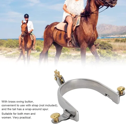 Miniatura 9 de Watris Veiyi 1 par de espuelas de caballo para hombres y mujeres, espolones de botas de acero inoxidable, accesorios de espuelas no se oxidan