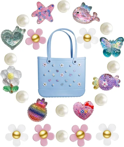 Miniatura 54 de Mon Caramel Resina Bolsa de Playa Accesorios Encantos,Resina Playa Totes Accesorios Insertos,Daisy Flower Bag Charms