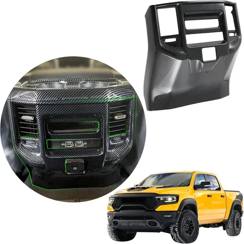 Miniatura 2 de 1 pieza para Dodge RAM 1500 TRX 2019-2023 Cubierta de salida de ventilación de aire trasero, panel de aire acondicionado, decoración