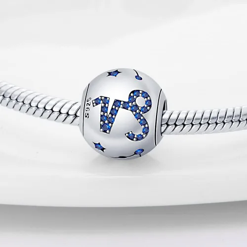 Miniatura 43 de Pandach 12 dijes de cumpleaños con signo del zodiaco de plata de ley 925 con piedra natal para mujer, pulsera, collar, pulsera, regalo para mujeres