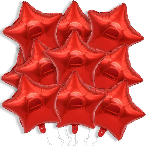 Miniatura 7 de Globos de papel de aluminio con forma de estrella de arena beige, marrón y blanco, 10 globos de Mylar en forma de estrellas de 18 pulgadas