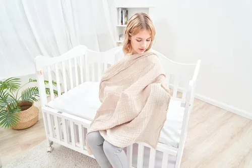 Miniatura 9 de CottCare Mantas envolventes de muselina para bebés para niños y niñas, paquete de 4 unidades, transpirables y agradables al tacto, mantas Verde