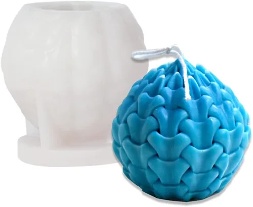 Miniatura 2 de Cestony Moldes de silicona para velas de bola de rosas grandes en 3D para el día de San Valentín, para hacer velas, pilar de resina, aromaterapia