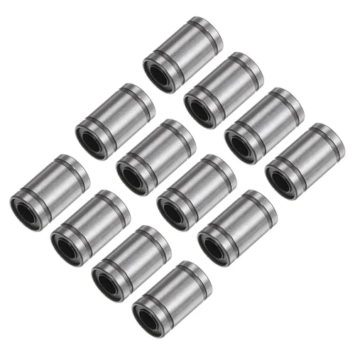 uxcell 12 rodamientos lineales de bolas LM6UU, diámetro de diámetro de 0.236 in, diámetro exterior de 0.472 in, longitud de 0.748 in, rodamiento de