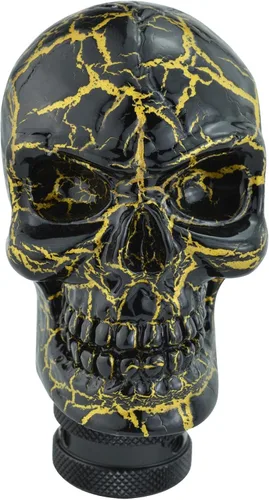 Miniatura 6 de Lunsom Pomo de palanca de cambios con forma de calavera de resina, perilla de palanca de cambios para transmisión de auto, compatible con vehículos