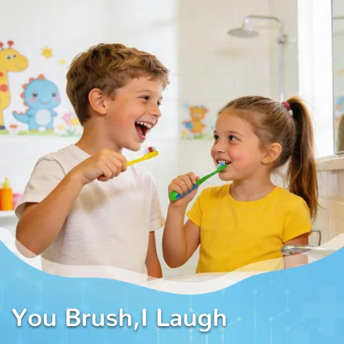 Miniatura 5 de Lily's Home Cepillo de dientes divertido para niños, cerdas suaves, temporizador de cepillado eléctrico de minutos, premio de dentista lindo niño