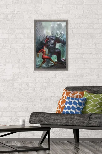 Miniatura 2 de Trends International Marvel Comics-Spider-Woman-Venom #161 - Póster de pared, 14.725 x 22.375 pulgadas, versión enmarcada de madera de granero