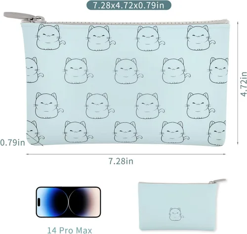 Miniatura 5 de Manmihealth Bonita bolsa de maquillaje de silicona para gatos, bolsas de cosméticos para mujeres, soporte para brochas de maquillaje de viaje, bolsa