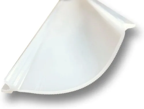 Miniatura 6 de Beam Lighting - Repuesto de cubierta de luz para debajo del gabinete, difusor acrílico acanalado blanco (curvo, 24 pulgadas)
