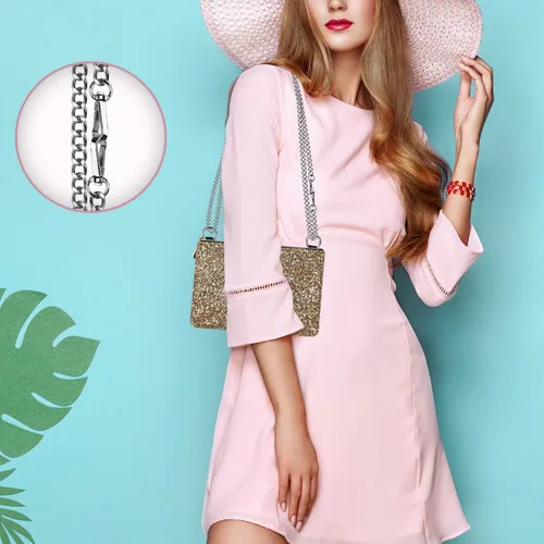 Miniatura 3 de GM LIKKIE Bolso de mano cruzado para mujer, bolso de noche con purpurina, bolso de boda con lentejuelas para fiesta