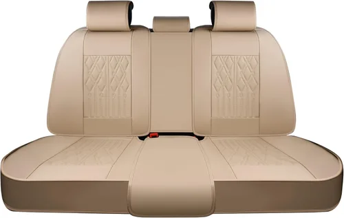 Miniatura 15 de Huidasource Fundas de cuero para asiento trasero, impermeables, para asiento trasero dividido, protector de cojín de asiento de vehículo, ajuste