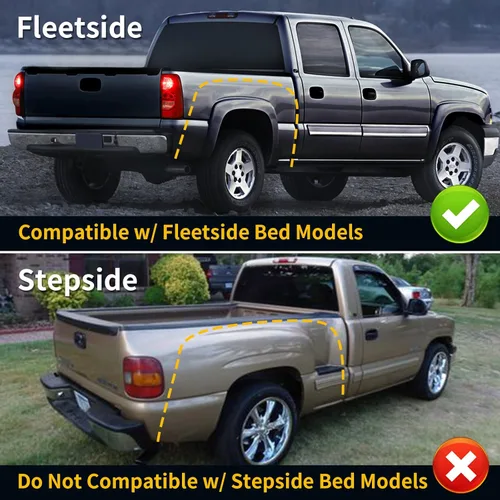 Miniatura 9 de Conjunto de luces traseras compatibles con Chevy Silverado 1500 2500 3500 de 2003 2004 2005 2006, lámparas de freno traseras de repuesto
