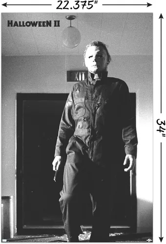 Miniatura 3 de Halloween II - Póster de pared de Michael Hallway, 34 pulgadas de largo x 22.4 pulgadas de ancho, versión sin marco