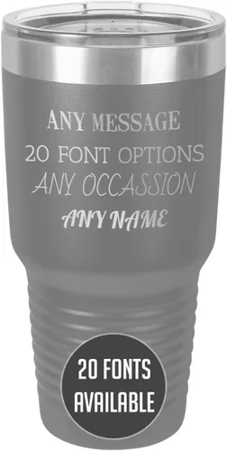 Miniatura 10 de Vaso de acero inoxidable aislado con tapa de 20 onzas (17 colores) personalizado con recubrimiento en polvo, grabado personalizado, nombre