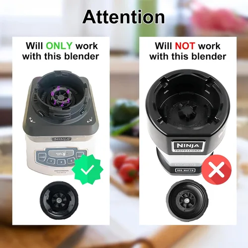 Miniatura 5 de Nutri Ninja Auto iQ - Cuchilla de repuesto para 6 aletas de 3.9 pulgadas, compatible con modelos Ninja BL450-70 de 900 W y BL480-70 BL481-70 de 1000