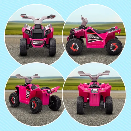 Miniatura 6 de Aosom vehículo ATV para niños, cuatrimoto de 6V con cuatro ruedas para montar, juguete para niños con función adelante y atrás, ruedas resistentes