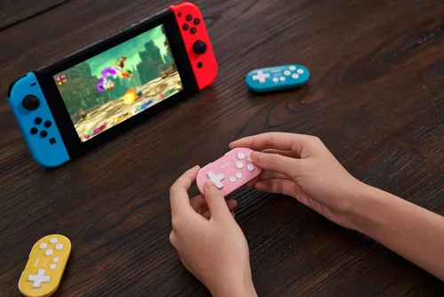 Miniatura 2 de 8Bitdo Zero 2 Mini Bluetooth Gamepad for Switch Windows Android MacOS Steam Raspberry Pi (Pink)