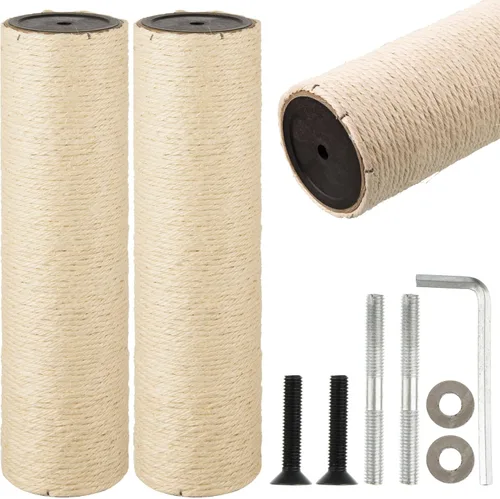 Miniatura 9 de 2 postes rascadores de raíces para gatos, repuesto de poste de rascador de árbol de gato de 11.81 x 3.54 pulgadas, poste de sisal natural, poste