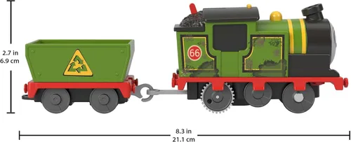 Miniatura 2 de Thomas & Friends Tren de Juguete Motorizado Whiff con Pilas, Motor y Vagón de Carga para Juego de Simulación para Niños en Edad Preescolar a Partir