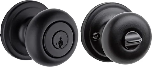 Miniatura 17 de Kwikset Hancock - Pomo de puerta interior de privacidad con cerradura, manija de puerta para baño y dormitorio, perilla de puerta con cerradura
