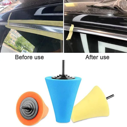 Miniatura 5 de Kit de pulidores y pulidores de automóvil para taladro, 14 piezas de rueda de pulido de taladro de bolas de espuma, bolas de esponja para ruedas