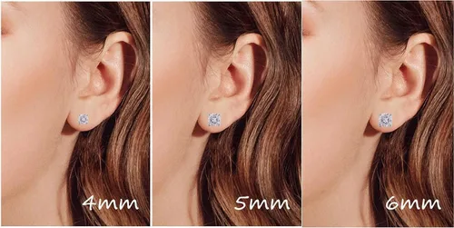 Miniatura 3 de Aretes de plata de ley 925 con circonita cúbica para mujeres y hombres, aretes de perlas cultivadas de agua dulce naturales, hipoalergénicos