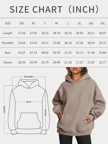Miniatura 7 de Trendy Queen Sudaderas con capucha de gran tamaño para mujer, suéteres de manga larga, suéteres de otoño, ropa de invierno
