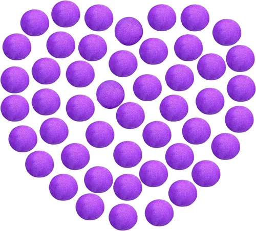 Miniatura 9 de 48 bolas de recambio para reventar, bolas de espuma suave de 1.2 pulgadas, color azul claro para recambios de burbujas