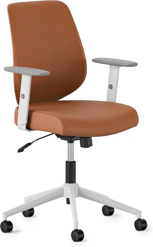 Miniatura 11 de Branch Silla diaria - Silla de oficina de cuero vegano con giratorio, descanso lumbar y reposabrazos ajustables, asiento cómodo para mejorar la negro