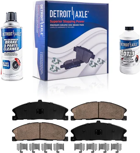 Miniatura 80 de Detroit Axle - Pastillas de freno de cerámica delanteras Reemplazo de pinza de freno derecha para Dodge Ram 1500 Dakota, Ram 1500 Classic - Juego
