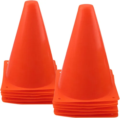 Miniatura 7 de Mirepty Conos de Tráfico de Plástico de 7 Pulgadas Marcador de Agilidad para Entrenamiento Deportivo para Fútbol, Patinaje, Fútbol Americano