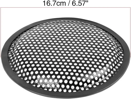 Miniatura 3 de X AUTOHAUX Universal 6 pulgadas altavoz de audio de coche subwoofer metal Waffle Grill cubierta protectora con borde de goma y clips