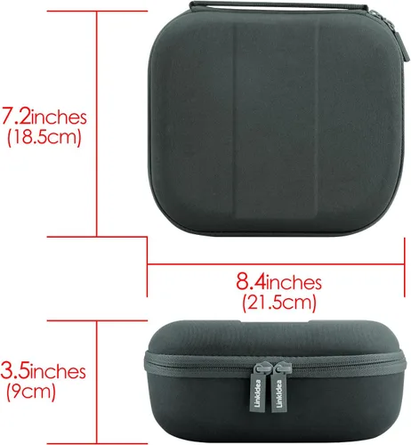 Miniatura 5 de Linkidea Funda de transporte para auriculares compatible con Audio-Technica ATH-M50X, ATH-GDL3 y más, bolsa protectora de viaje rígida con cable