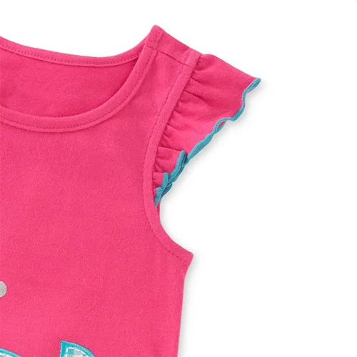 Miniatura 2 de Conjunto de camiseta sin mangas y shorts para niñas, ropa para verano, set de 2 piezas, 2 a 7 años