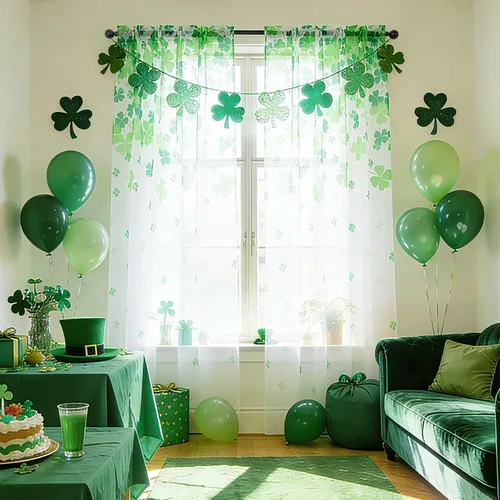 Miniatura 12 de youleyar Cortinas traslúcidas florales para sala de estar, 2 paneles de 54 pulgadas de largo, cortinas semitransparentes blancas con estampado