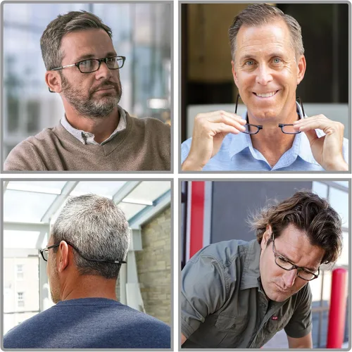 Miniatura 4 de Clic Lentes de lectura magnéticos, lectores ajustables para colgar en el cuello, ajuste seguro con diadema rígida, expandibles originales
