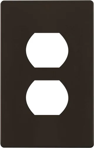 Miniatura 19 de ENERLITES Placa de pared de salida de receptáculo dúplex de tamaño mediano, placas de cubiertas de toma de corriente, tamaño medio de 1 banda, 4.88
