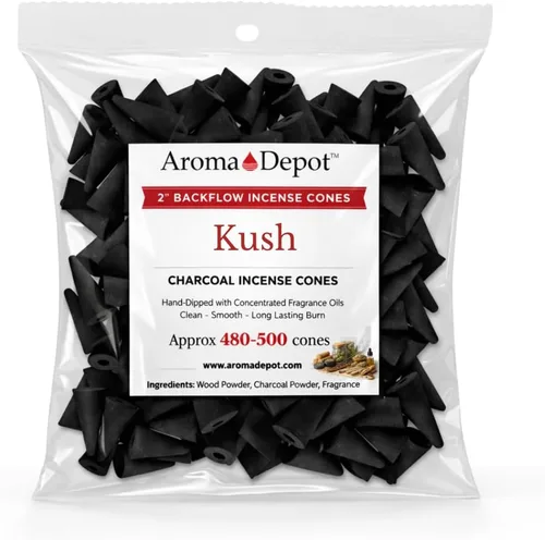Miniatura 8 de Kush - Conos de incienso de carbón de reflujo de 2 pulgadas (aprox. 85-100)