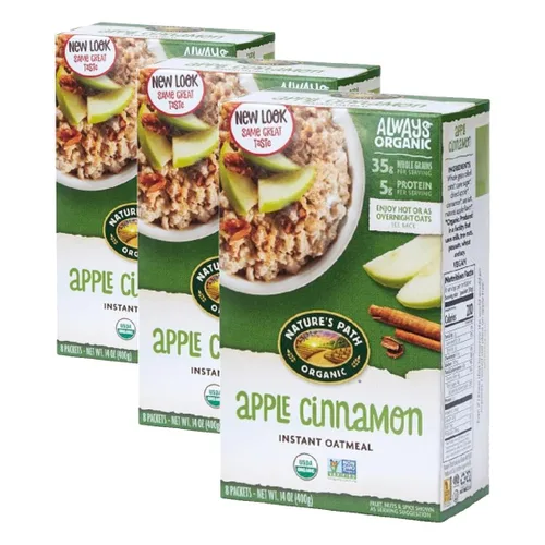 Miniatura 10 de Nature's Path Paquete variado de avena instantánea orgánica, 8 paquetes, sin OMG, sin OMG, granos integrales, proteína a base de plantas, alto