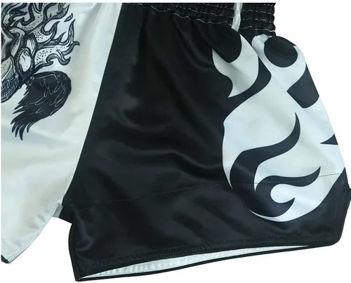 Miniatura 6 de HUOLEI Pantalones cortos Muay Thai para hombres y mujeres, pantalones cortos de boxeo MMA de alta calidad.