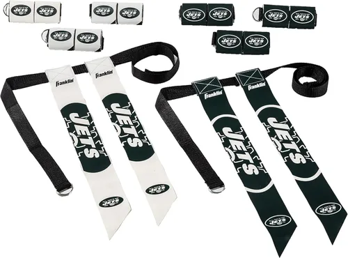 Miniatura 27 de Franklin Sports NFL - Conjuntos de fútbol con bandera del equipo de la NFL, cinturones + banderas, para niños + adultos, se adapta a cintura