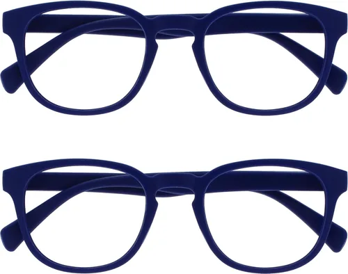 Miniatura 15 de OPULIZE Gafas de lectura POP y lentes de sol de lectura para mujeres y hombres, marco redondo mate resistente a los arañazos con bisagras de Paquete