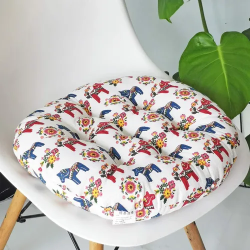 Miniatura 31 de vctops Cojín redondo suave bohemio para silla de jardín, patio, hogar, cocina, oficina, asiento, cojín de 16 pulgadas de diámetro Towel