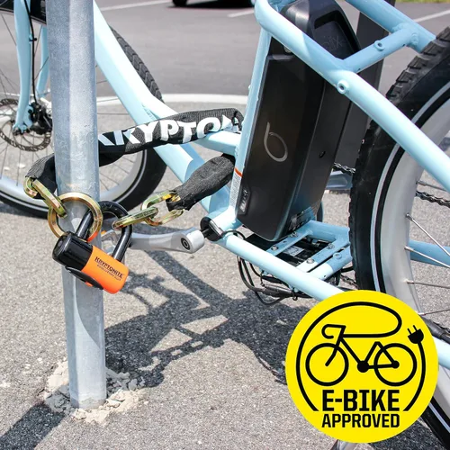 Miniatura 4 de Kryptonite New York 1275 Candado de Cadena con Anillo Cinch para Bicicleta, 2.5 Pies de Largo, Extra Resistente Anti-Robo Sold Secure Gold, Candado