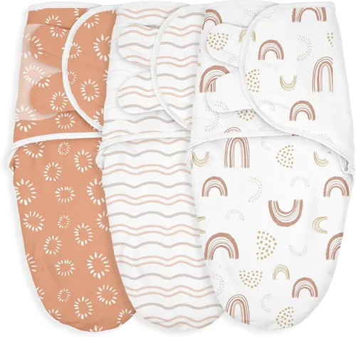 Miniatura 11 de GLLQUEN BABY Sacos de Dormir Envolventes Orgánicos para Recién Nacidos - Envolturas para Bebés de 0-3 Meses, Paquete de 3 Sacos Envolventes
